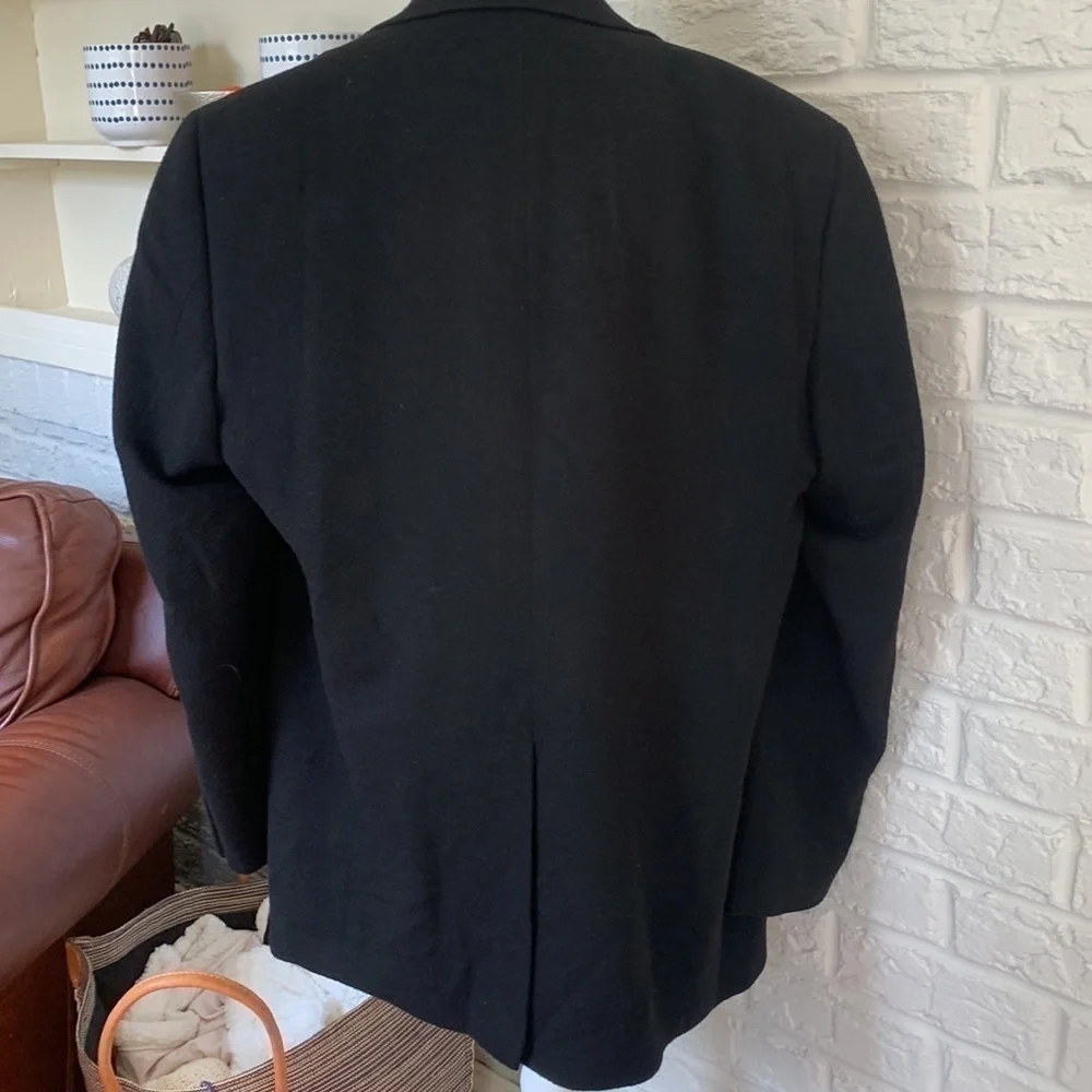 Andrew Fezza Black Single Breasted 100% Camel Hair 42L Sport Coat